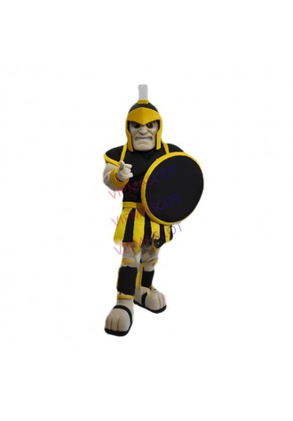 black Trojan mascot spartan knight warrior costume adult anime cosply fancy dress for school college sport carnival 2088