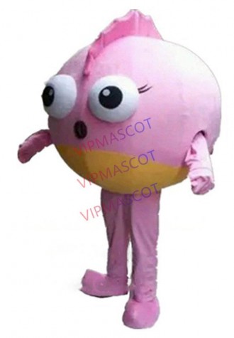 pink fish mascot costume custom adult size cartoon character cosplay carnival costume 3238