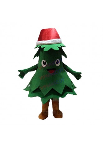 New green Christmas tree mascot costume with Christmas hat Adult Size Customizable Holiday carnival fancy dress kits anime 2463