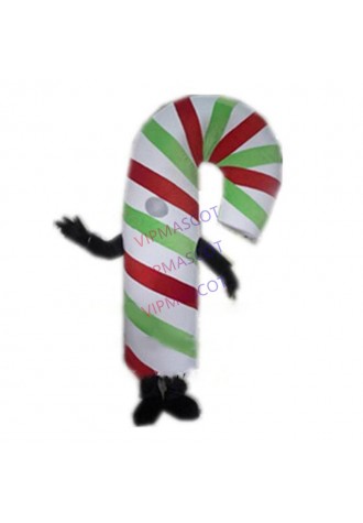cheap promotion Christmas candy cane mascot costume for adult to wear for sale cartoon holiday food theme carnival dress 2593