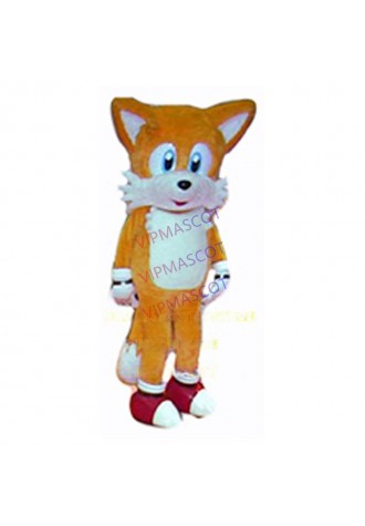 hot sale cartoon yellow tails fox mascot costume adult size popular anime cosplay costumes carnival fancy dress 2658