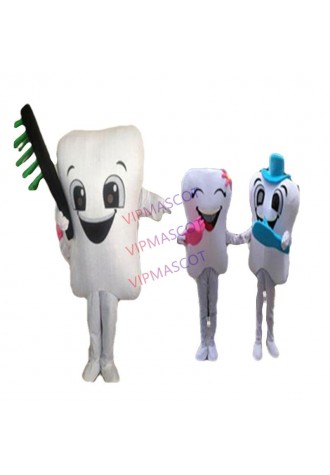 Fancy High Quality Tooth Mascot Costume Adult Size With Toothbrush Free Shipping For Festival advertising Mascot Costume