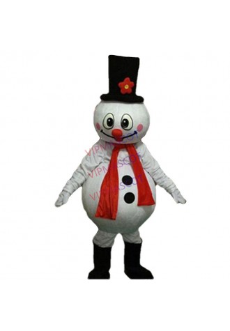 Christmas Red Scarf Snowman mascot costume popular Christmas Halloween snowman Mascot costumes party adult mascot free Ship