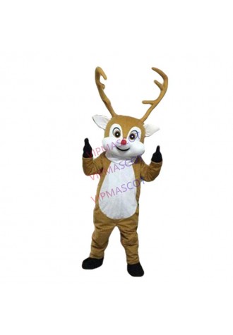 New design Deer Mascot Costume Brown Deer performing Clothing Cartoon Costume Adult Size Party Fancy Dress