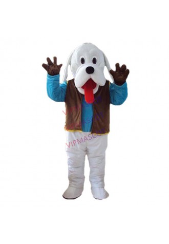 Professional Brown Vest Dog mascot costume animal cartoon costume adult party fancy dress mascot costume free shipping
