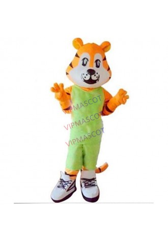 Professional Green Pants King Tiger mascot costume animal cartoon costume adult party fancy dress mascot costume free shipping