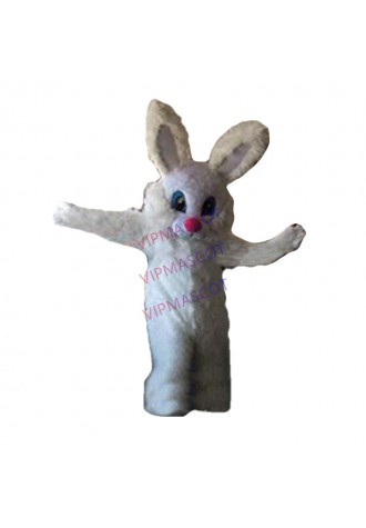 EVA Material Helmet Luxury Plush Simulation fur White Rabbit Mascot Costumes Movie props show walking cartoon Apparel 166
