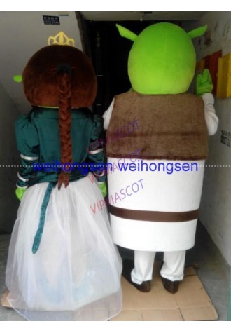 Make Hot Sale EVA Material Shrek Mascot Costume Fiona Cartoon Apparel Halloween Birthday party Cosplay Unisex 687