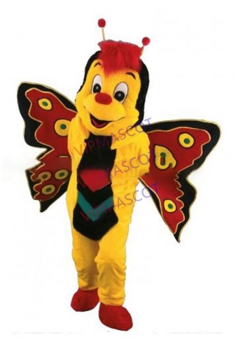 Rapid MaKe Can be washed with water High quality EVA Material yellow Butterfly Mascot Costumes cartoon Apparel Cosplay 345