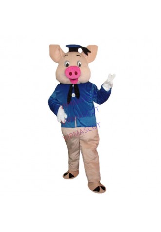 EVA Material Helmet Blue clothes pig Mascot Costumes Cartoon Apparel Birthday party Masquerade 987