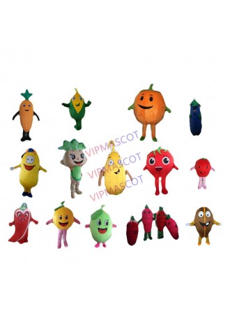 Vegetables Theme Anime Cosplay Costumes Red Tomato Mascot Pepper Pumpkin Cabbage Corn Peanut Bean  Potato Carnival Fancy Dress
