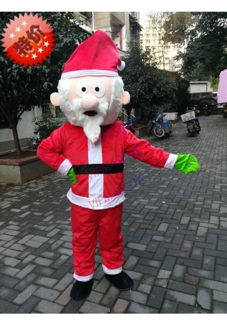 Santa Claus Mascot Costume Cartoon Mascot Costume Festival Costumes Fancy Dress Costume Adult Size Free Shipping