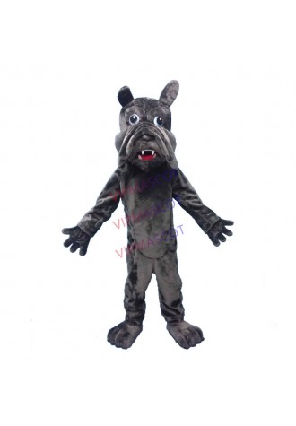 Adult Grey Dog Mascot Costume Carnival Festival Commercial Advertising Party Dress With A Mini Fan Inside Head