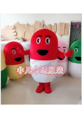 Mascot Daily Pill Capsules Mascot Costume Adult Size Cartoon Pill Theme Anime Cosplay Costumes Carnival Fancy Dress Costume