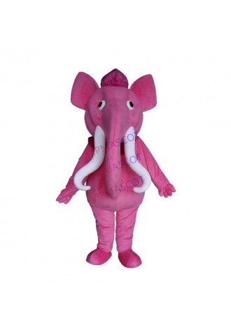 Pink Elephant Character Mascot Costume Cosplay Outfits Adult Size Cartoon Animal Mascot costume For Carnival Festival Commercial