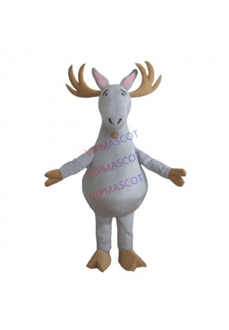 Grey Deer Costume Cosplay Outfits Adult Size Cartoon Mascot costume For Carnival Festival Commercial Dress