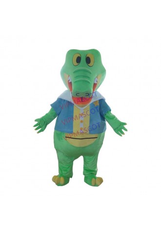 Good ventilation cartoon soft plush crocodile mascot costume unisex adult cosplay mascot costume for Carnival Commercial Party