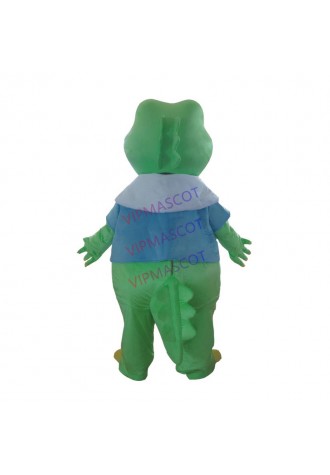 Good ventilation cartoon soft plush crocodile mascot costume unisex adult cosplay mascot costume for Carnival Commercial Party