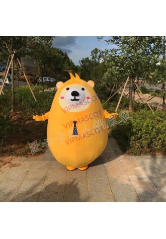 Yellow Bear Mascot Costume Cute Cartoon Character Mascotte Costum Cosplay Outfits Adult Size