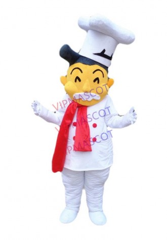 Cook Chef Baker Mascot Costume Adult Cartoon Character Outfit Suit Supermarket Ceremonial Event Can Add Logo