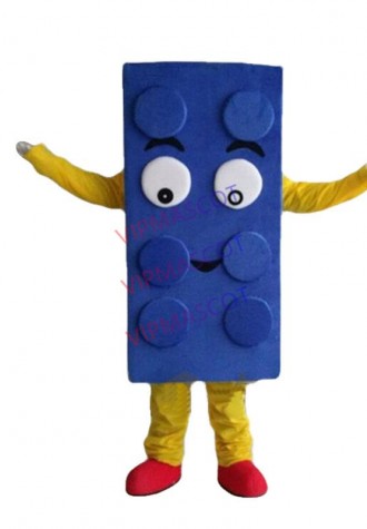 Make EVA Material Red Yellow Blue Blocks Mascot Costumes Crayon Cartoon Apparel Birthday Party Masquerade Halloween Dress