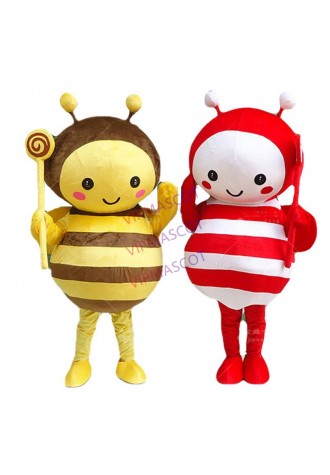 Bee Hornet Mascot Costume Yellow Bee Mascot Costume Adult Character Apparel Cosplay for Halloween Party Advertising Events