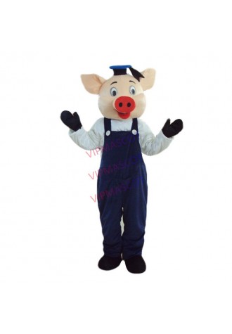Happy Pig Mascot Costumes Cute Cartoon Pig Apparel Advertisement Costumes Halloween Birthday Party Animal Mascot Costume
