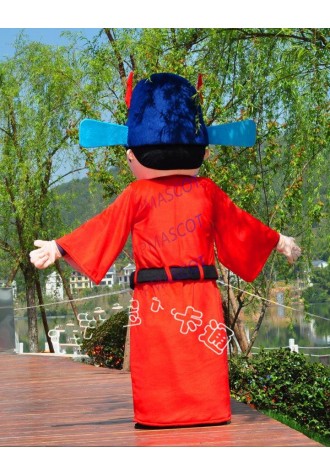 Scholar Mascot Chinese Traditional Cartoon Mascot Costume Cartoon Mascot Aadult Size Halloween Carnival Costume