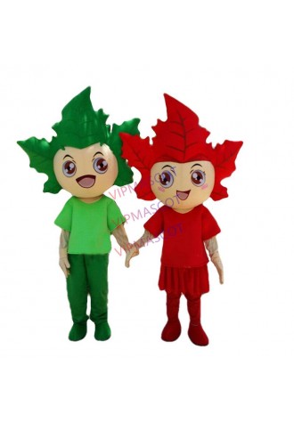 Maple Leaf Mascot Costume Custom Cartoon Leaves Cosplay Mascot Costume Fancy Dress Carnival Advertising Clothings Can Add Logo