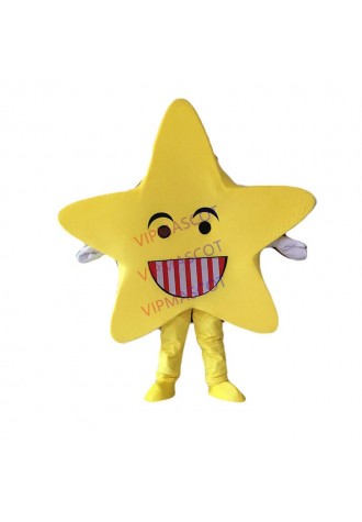 Yellow Star Mascot Costume For Adults Christmas Halloween Cartoon Outfit Fancy Dress Suit