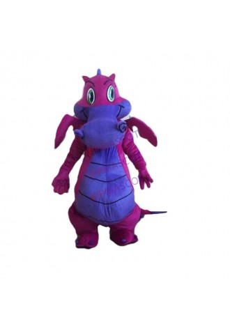 Hippo Mascot Costume Cartoon Doll Sea Animal Hippo Rhino Activity Poster Small Hippo Costume Purple Dragon King Mascot Costume