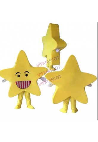 Star Mascot Costume Pentagram Mascot Character Feature Costume Fancy Dress Outfit Halloween Cosplay party