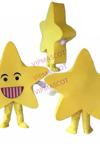 Star Mascot Costume Pentagram Mascot Character Feature Costume Fancy Dress Outfit Halloween Cosplay party