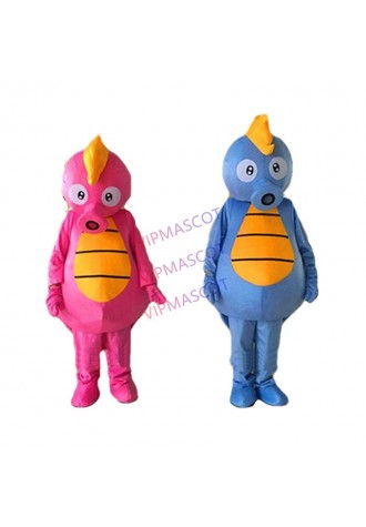Seahorse mascot costume Halloween ocean fish Fancy Dress Suit Cosplay Cartoon Chase costume