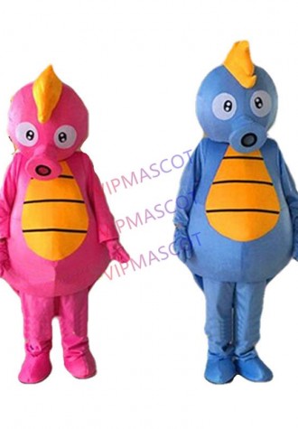 Seahorse mascot costume Halloween ocean fish Fancy Dress Suit Cosplay Cartoon Chase costume