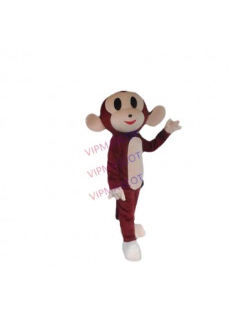 Cute monkey cartoon costume high quality super cute Halloween party mascot costume adult size picture custom sample