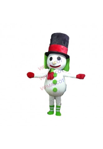 Snowman mascot costume walking adult cartoon costume