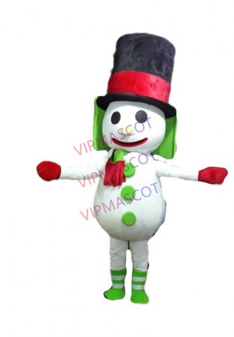 Snowman mascot costume walking adult cartoon costume