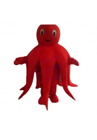 Real picture red octopus mascot costume mascot cartoon character costume of adult size