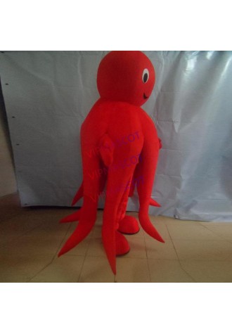 Real picture red octopus mascot costume mascot cartoon character costume of adult size