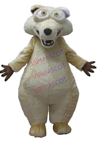 Ice Age Scrat cartoon mascot costume fancy dress outfit adult suit Halloween Christmas Hanukkah Easter Cosplay performance Party