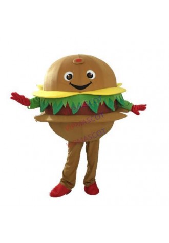 Hamburger Mascot Costume Advertising Character Feature Fancy Dress Outfit Halloween Cosplay party