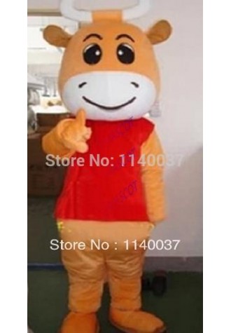mascot Easter Cattle baby Mascot Costume Easter Animals Cartoon Mascotte Outfit Suit Fancy Dress EMS FREE SHIPPING