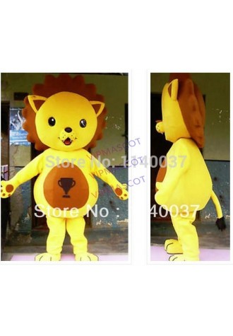 mascot yellow Lion King Mascot Costume Adult Size Cartoon Character Christmas Party Fancy Dress EMS FREE SHIP