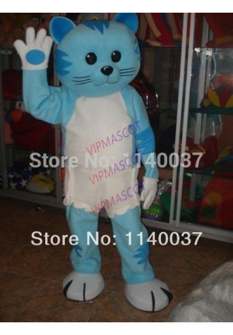 mascot Blue Cat Mascot Costume Adult Size Blue Cat Party Fancy Dress Cartoon Character Outfit Suit