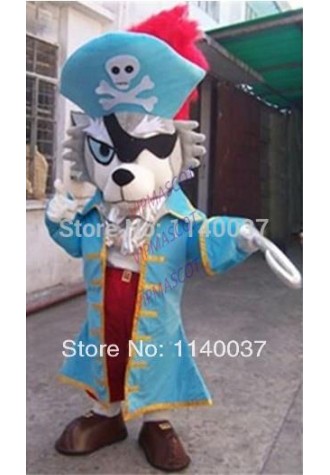 mascot wolf Pirate Sea Rover Mascot Costume Cool Pirate Mascotte Outfit Fancy Fress Cosply Carnival Costume