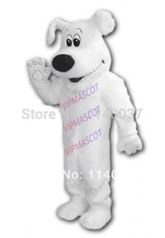 Custom Big White Dog Adult Mascot Costume for Sale Animal Mascot Costume Plush Mascotte Outfit Suit Carnival Costume
