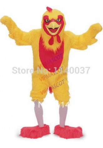 mascot Big Yellow Chicken Mascot Costume Adult Size Rooster Chicken Mascotte Outfit Suit Fancy Dress for Holiday Party