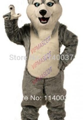 mascot Husky Dog Mascot Costume Adult Size Cartoon Character carnival costume fancy Costume party