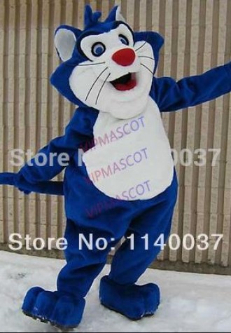 mascot Blue Fat Cat mascot costume custom fancy costume anime cosplay kits mascotte theme fancy dress carnival costume